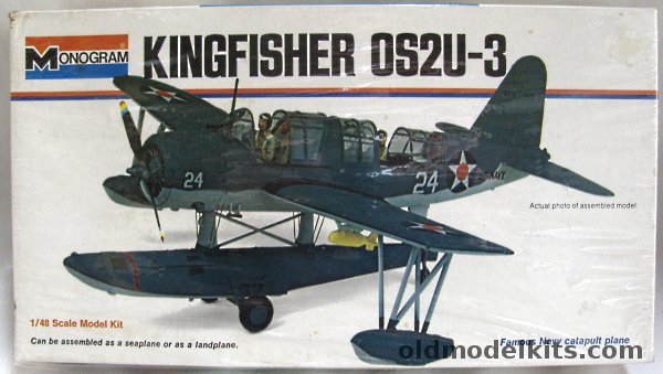 Monogram 1/48 OS2U-3 Kingfisher - US Navy Land or Floatplane - White Box Issue - (OS2U3), 6834 plastic model kit